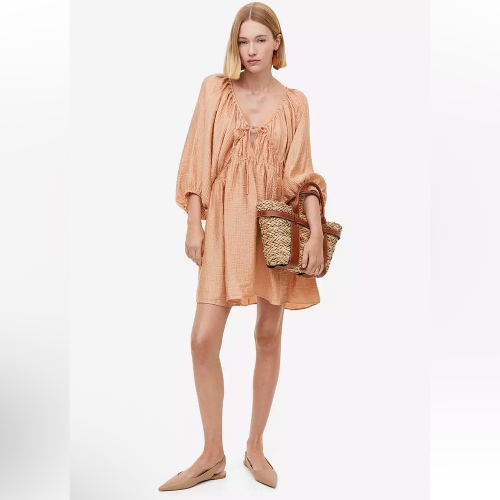 h&m oversized lyocell-blend dress